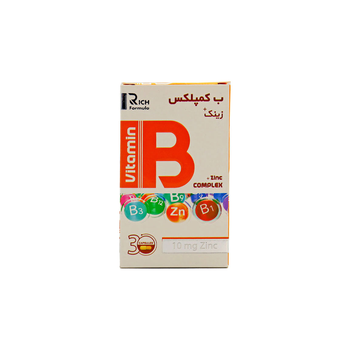 کپسول ب کمپلکس پلاس زینک بسته 30 عددی