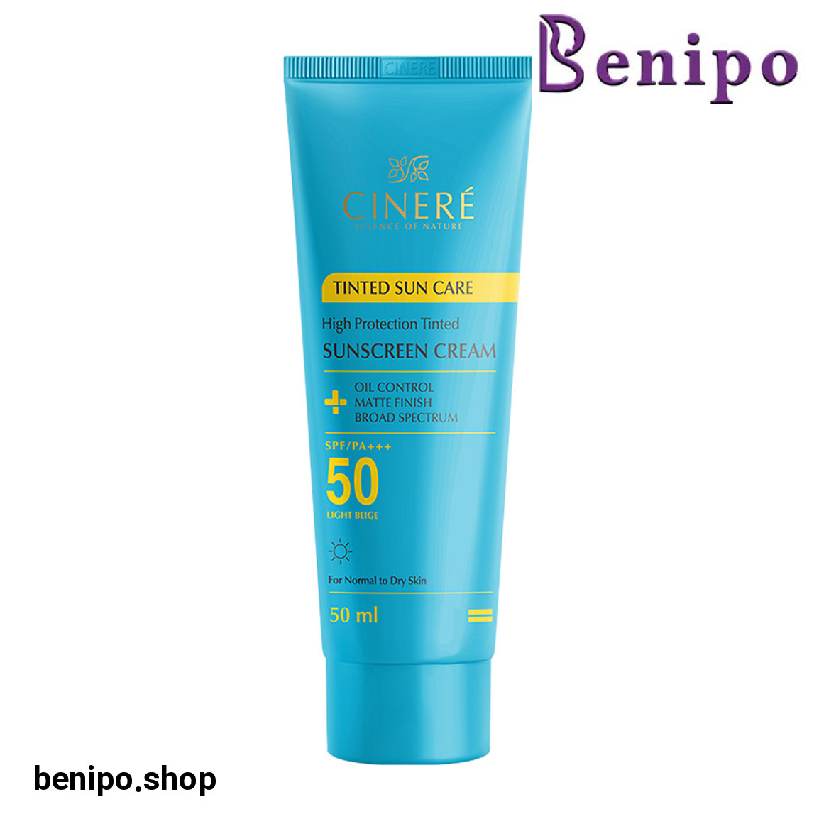 کرم ضد آفتاب رنگی +SPF50 فاقد چربی