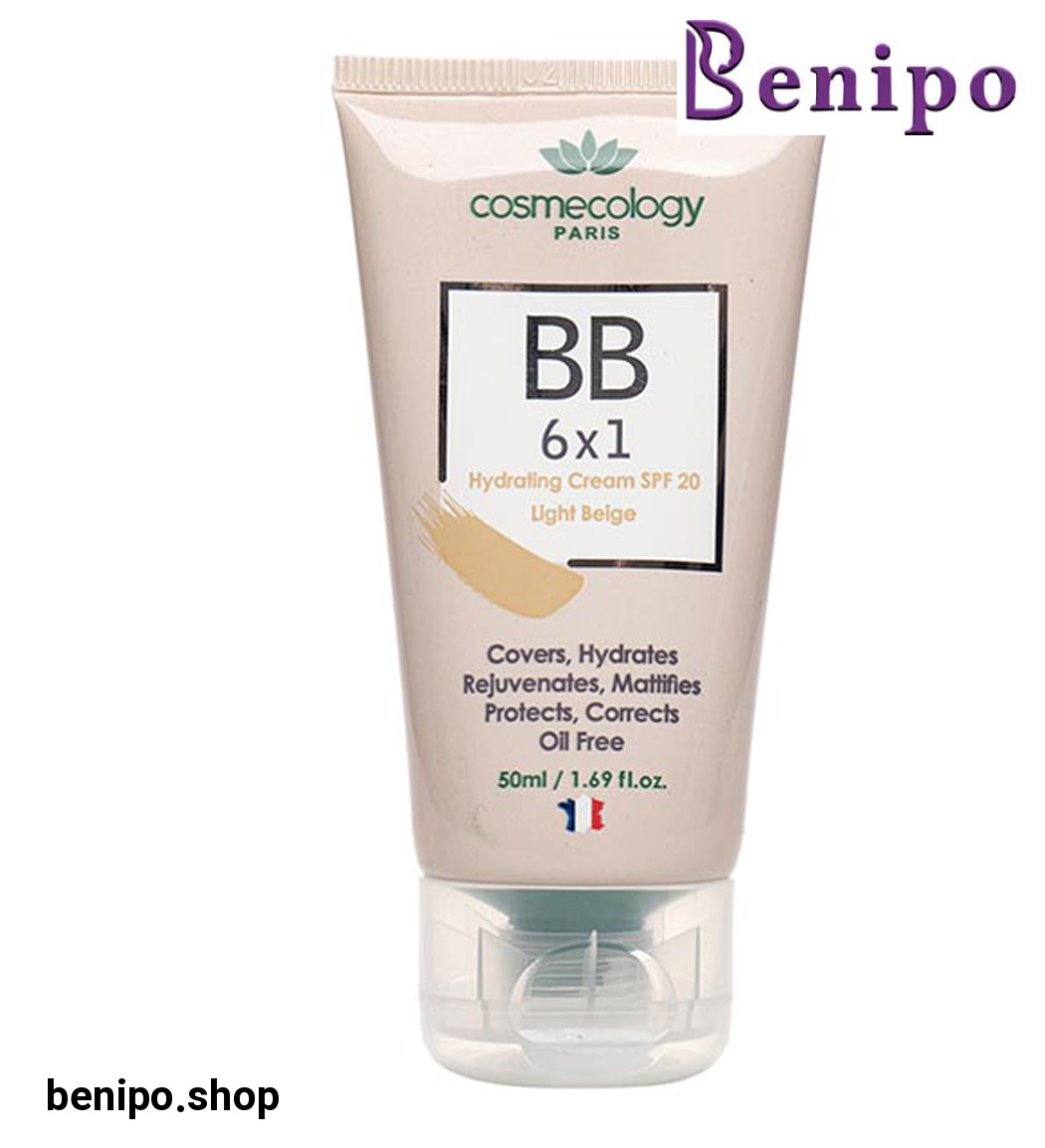 کرم 6 در 1 رطوبت رسان رنگی فاقد چربی دارای spf20 حجم 50 میل
