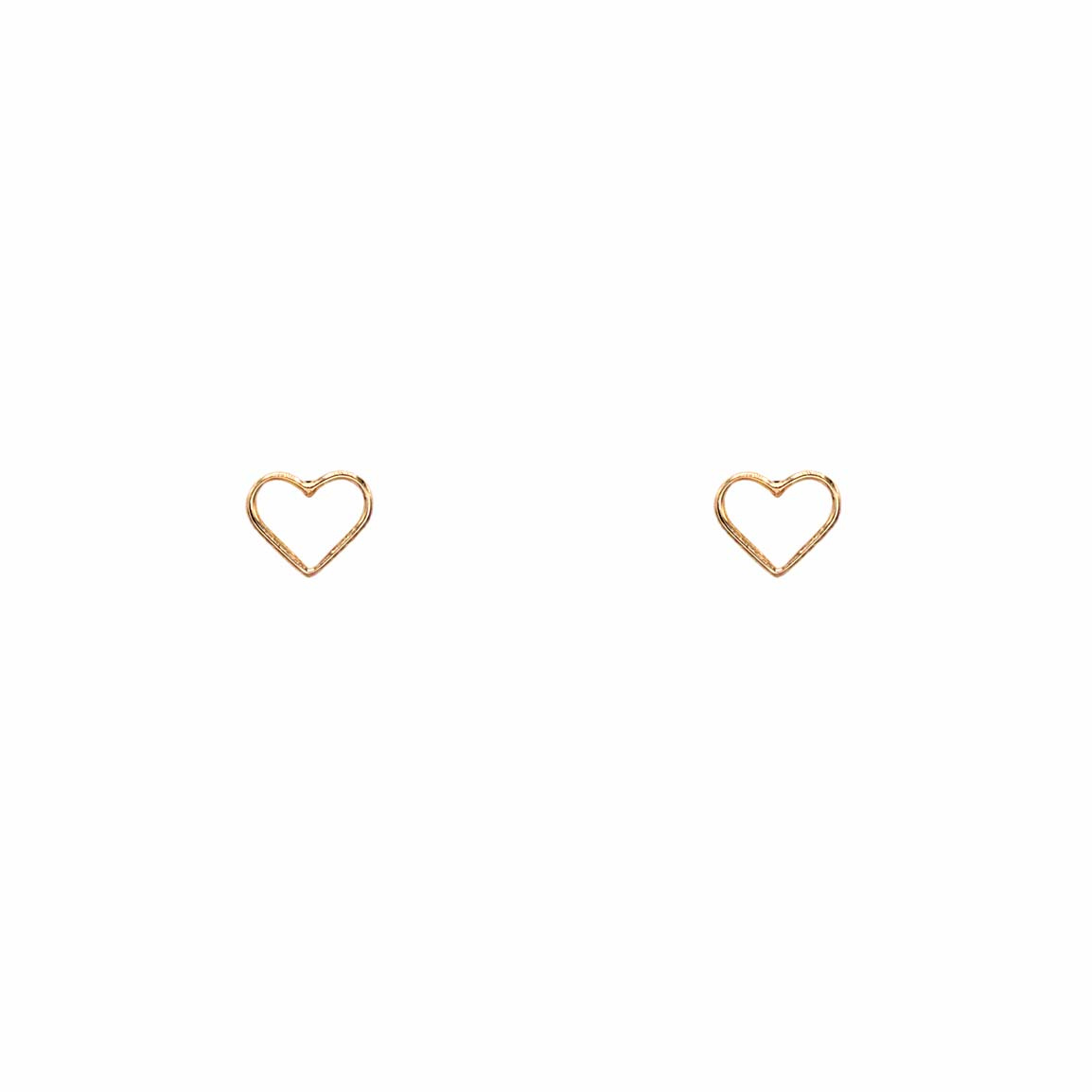 گوشواره طلا 18 عیار مدل قلب مفتولی