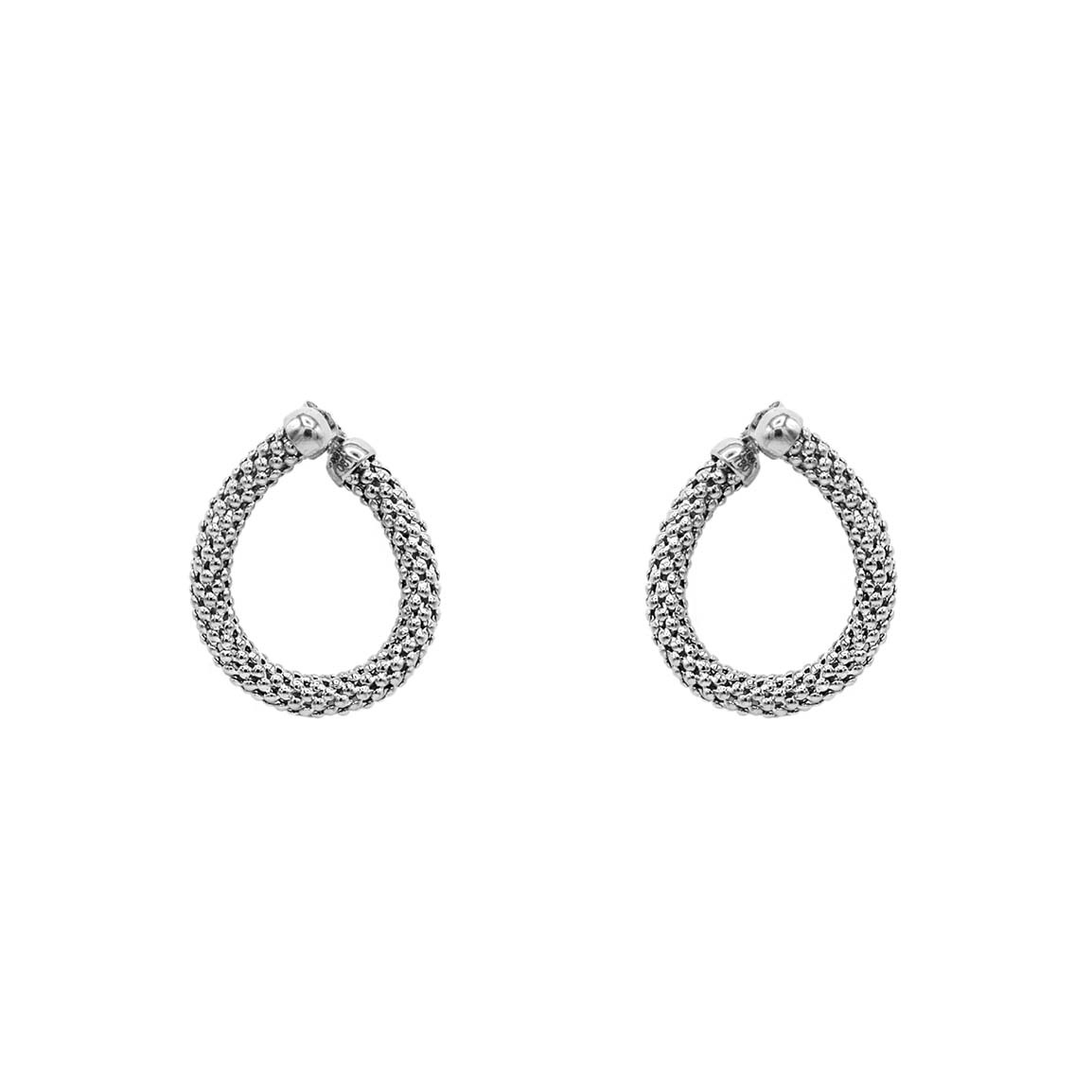 گوشواره طلا 18 عیار مدل جسیکا سفید