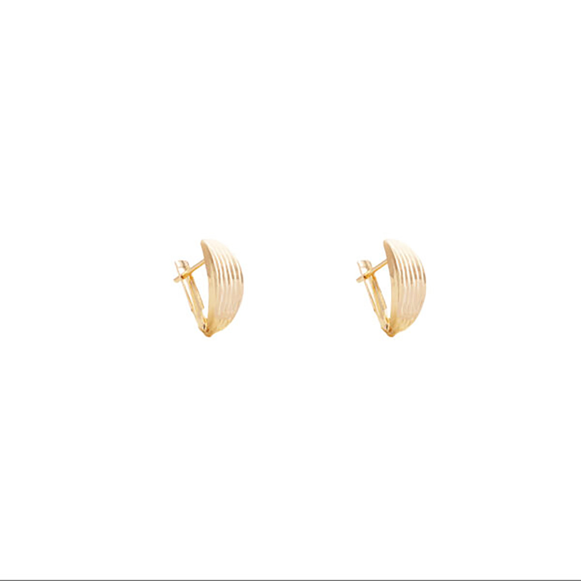 گوشواره 18 عیار نبات بیضی نیمه