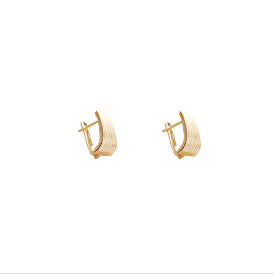 گوشواره 18 عیار نبات پهن نیمه