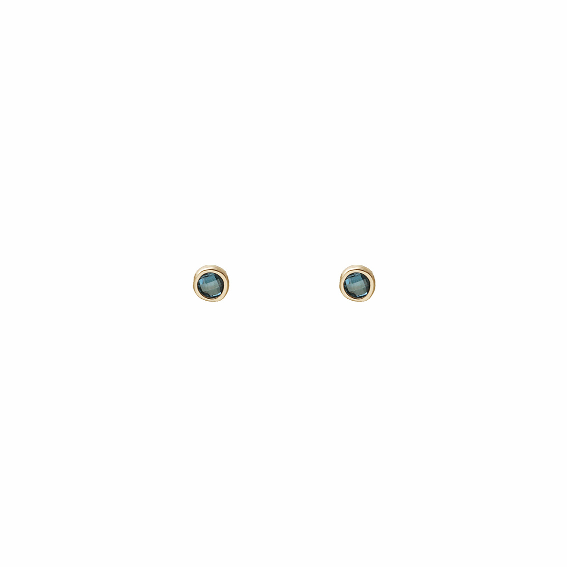 گوشواره 18 عیار مارکو میخی آبی روشن