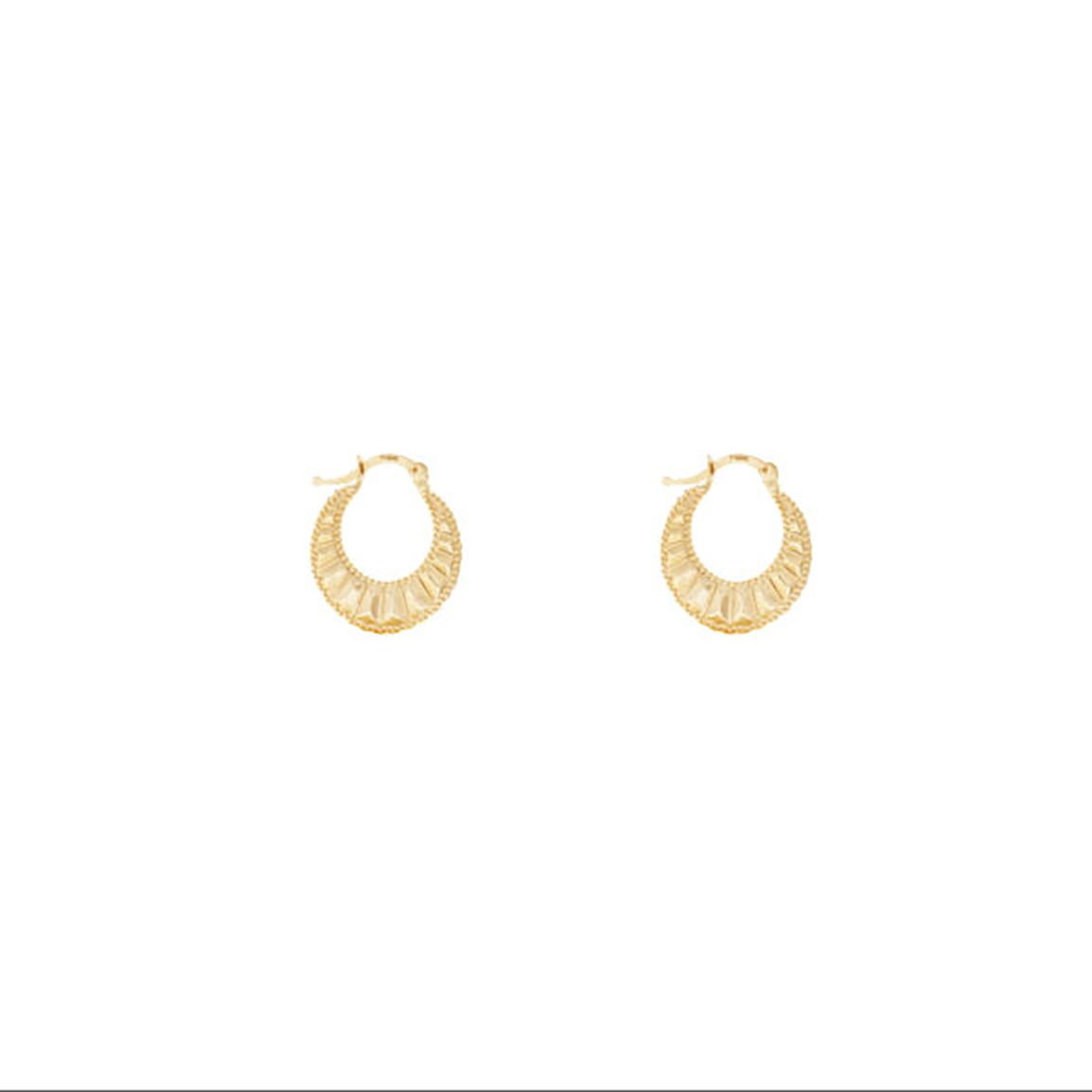 گوشواره 18 عیار حلقه هرم بیضی