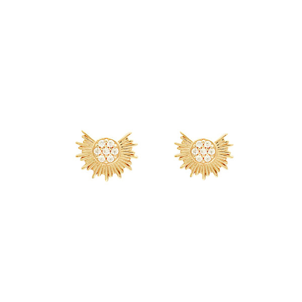 گوشواره 18 عیار خورشید نگینی