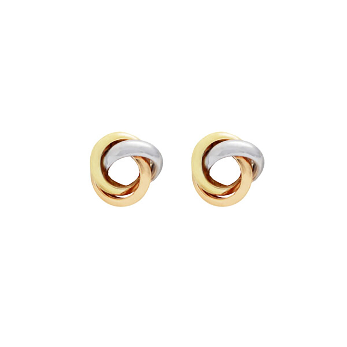 گوشواره 18 عیار سه خم سه رنگ