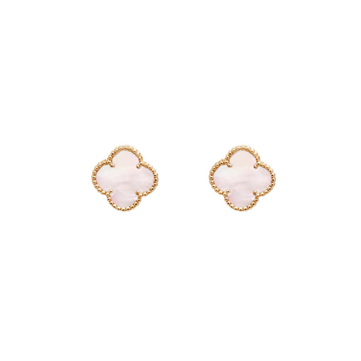 گوشواره 18 عیار طرح ونکلیف لایت پینک