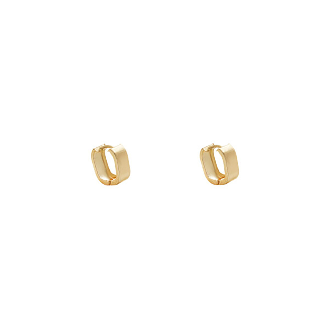 گوشواره 18 عیار لاین آینه پهن