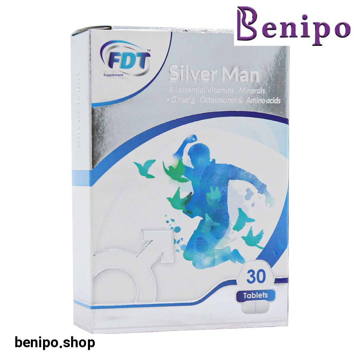 قرص Silver Man مناسب آقایان بسته 30 عددی