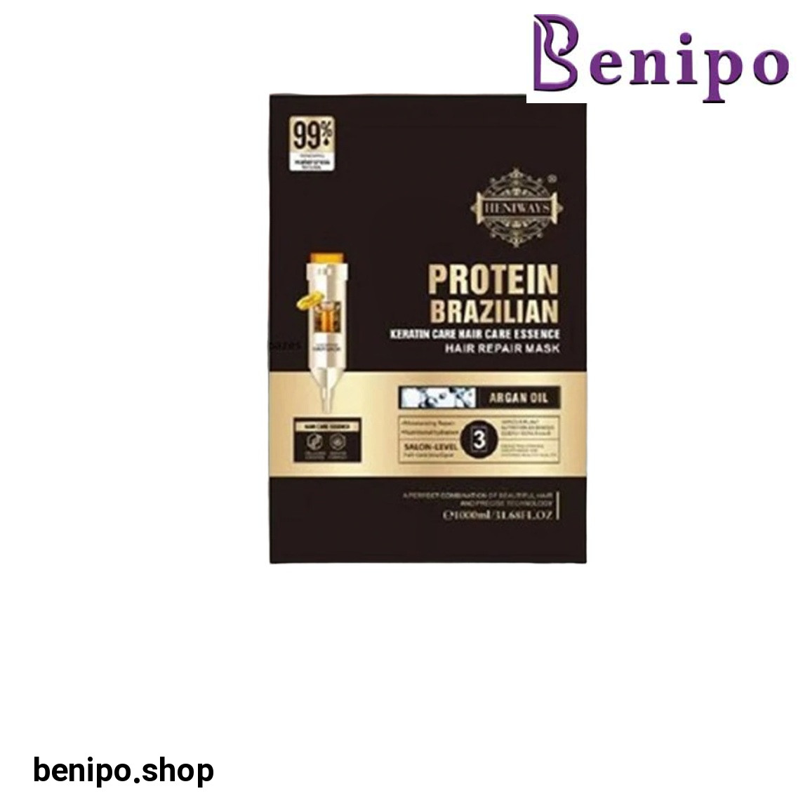 ماسک مو کراتینه بدون سولفات  مدل Protein Brazilian حجم 1000 میلی لیتر