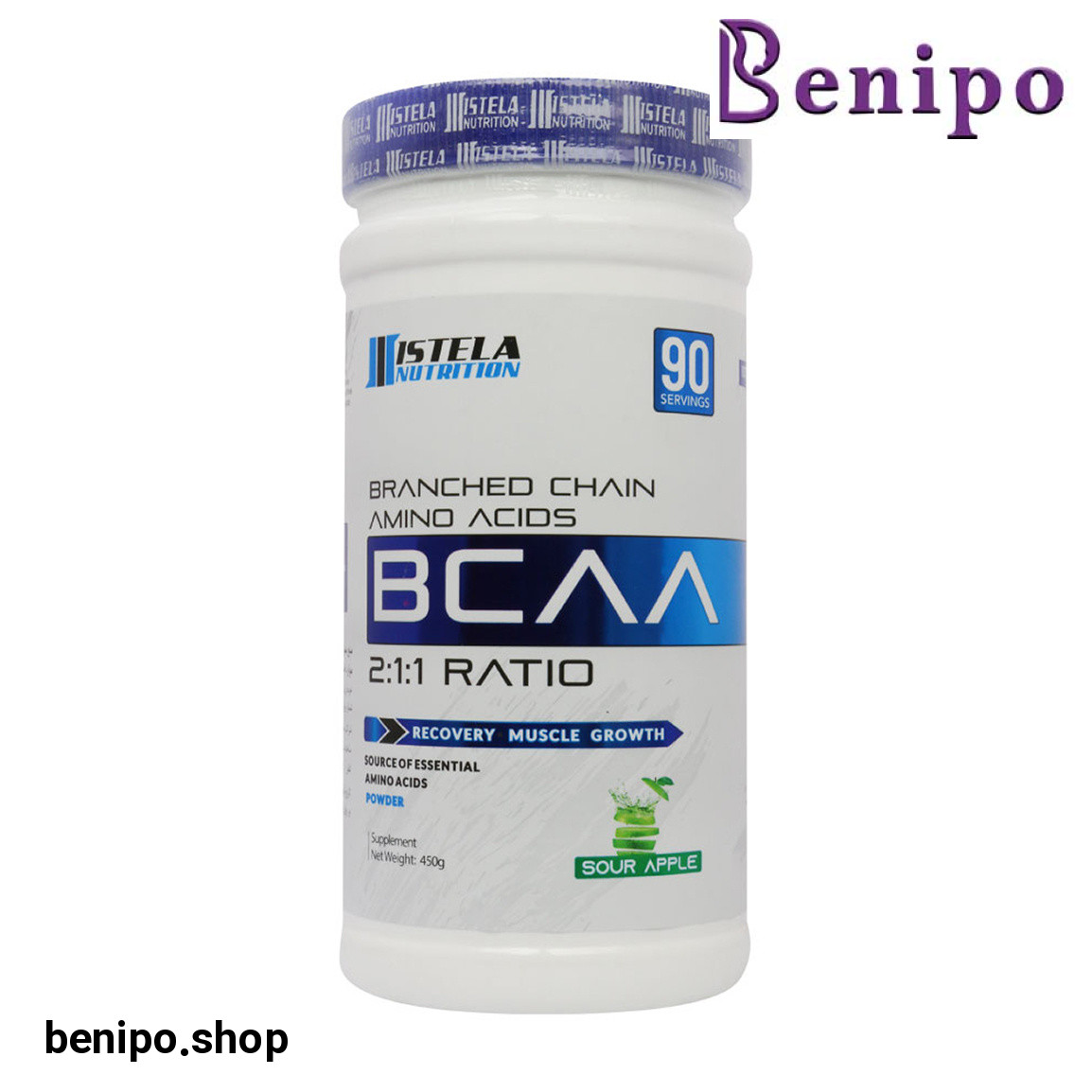 پودر مدل BCAA با طعم سیب وزن 450 گرم