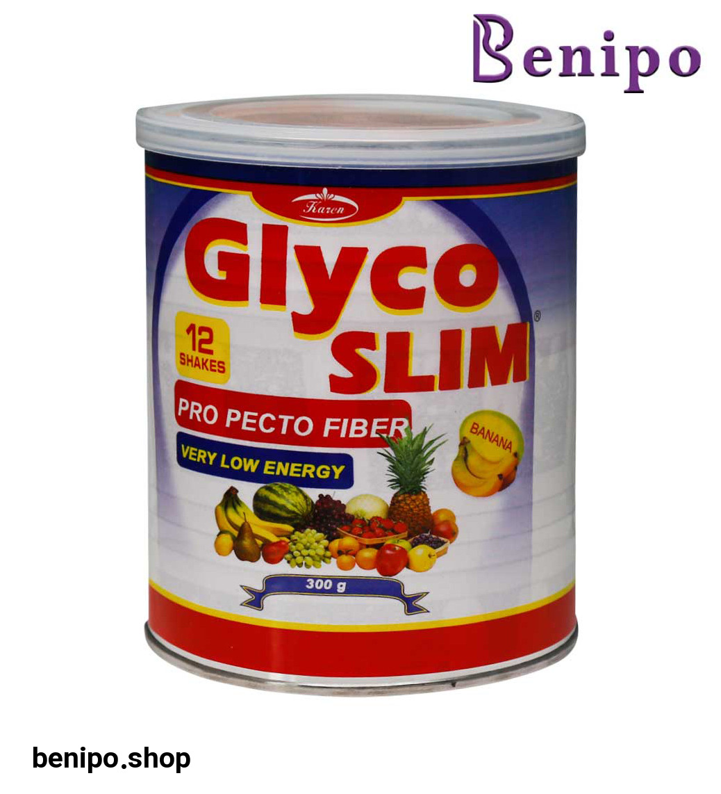 پودر لاغری مدل Glyco SLIM با طعم موز وزن 300 گرمی