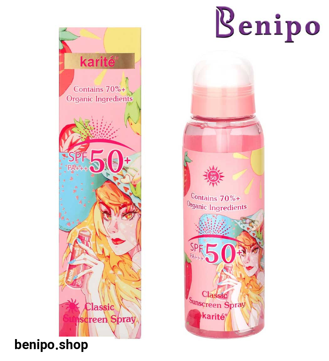 اسپری ضد آفتاب حاوی عصاره توت فرنگی SPF50