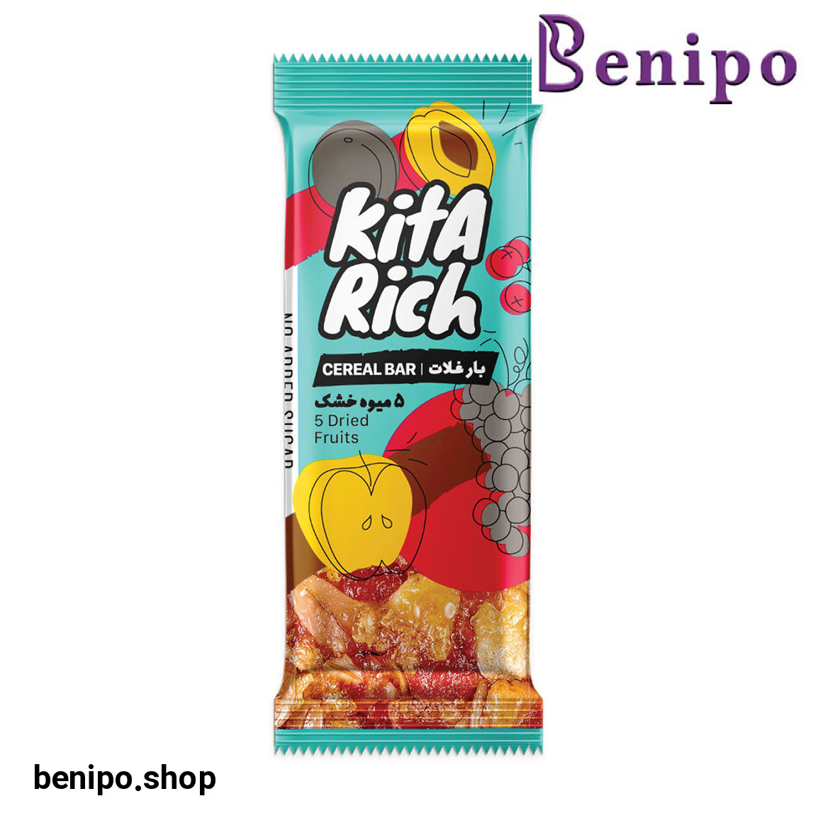 بار 5 میوه خشک وزن 40 گرم