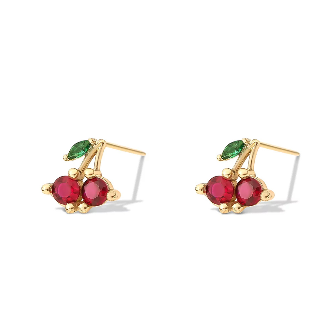 گوشواره طلا 18 عیار مدل چری و مارکیز