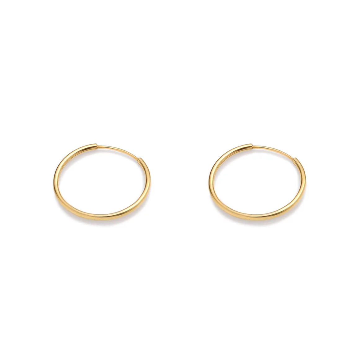 گوشواره طلا 18 عیار مدل دایره حلقه ای 1