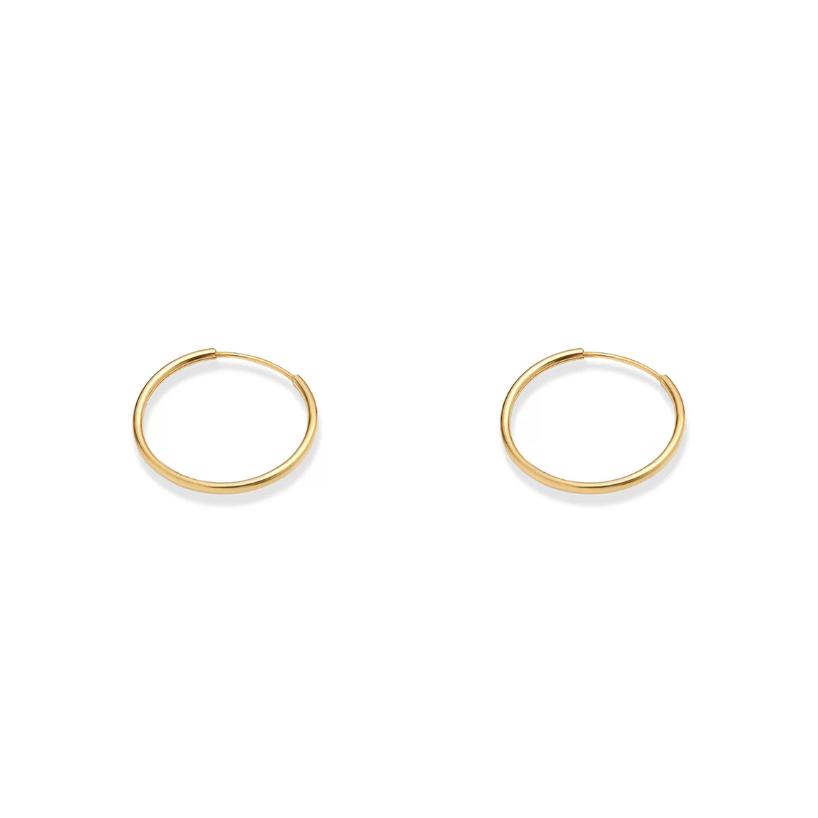گوشواره طلا 18 عیار مدل دایره حلقه ای رز1
