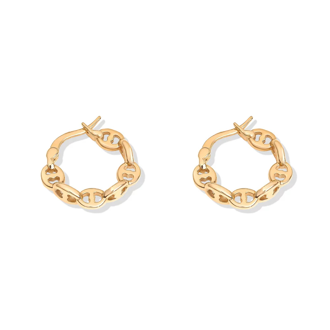 گوشواره طلا 18 عیار مدل کلیپسی هرمس پیوسته 1