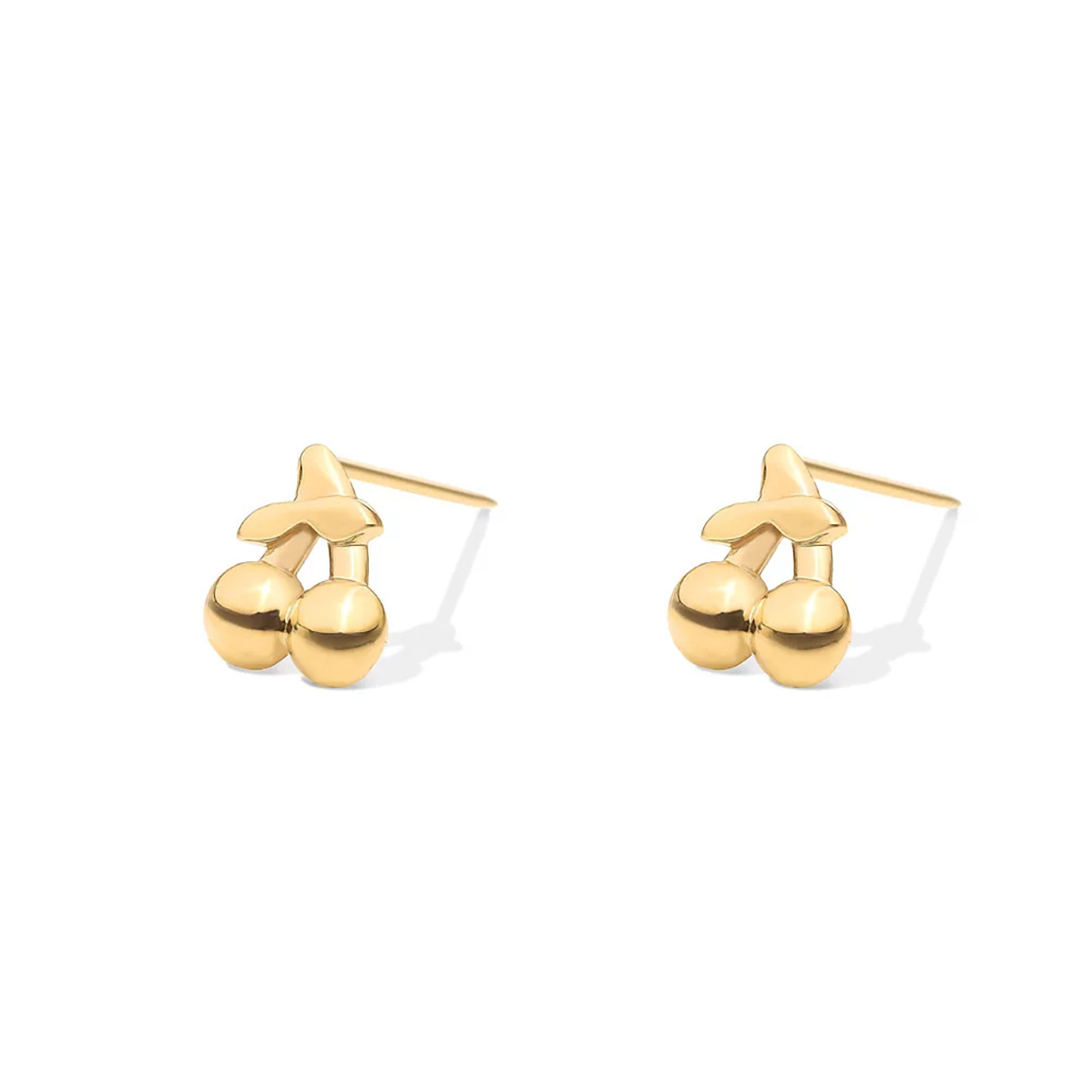 گوشواره طلا 18 عیار مدل میخی گیلاس