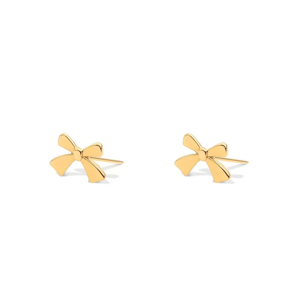 گوشواره طلا 18 عیار مدل میخی پاپیون مینی