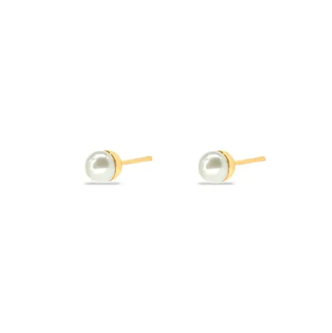 گوشواره طلا 18 عیار مدل میخی مروارید1