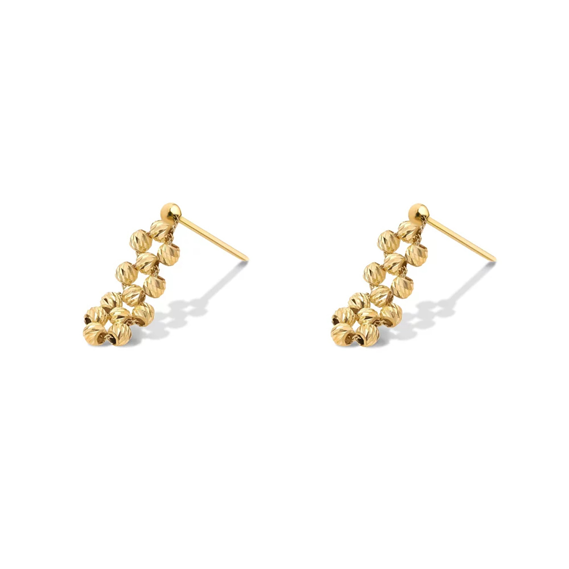 گوشواره طلا 18 عیار مدل البرناردو بافت رویال گلد