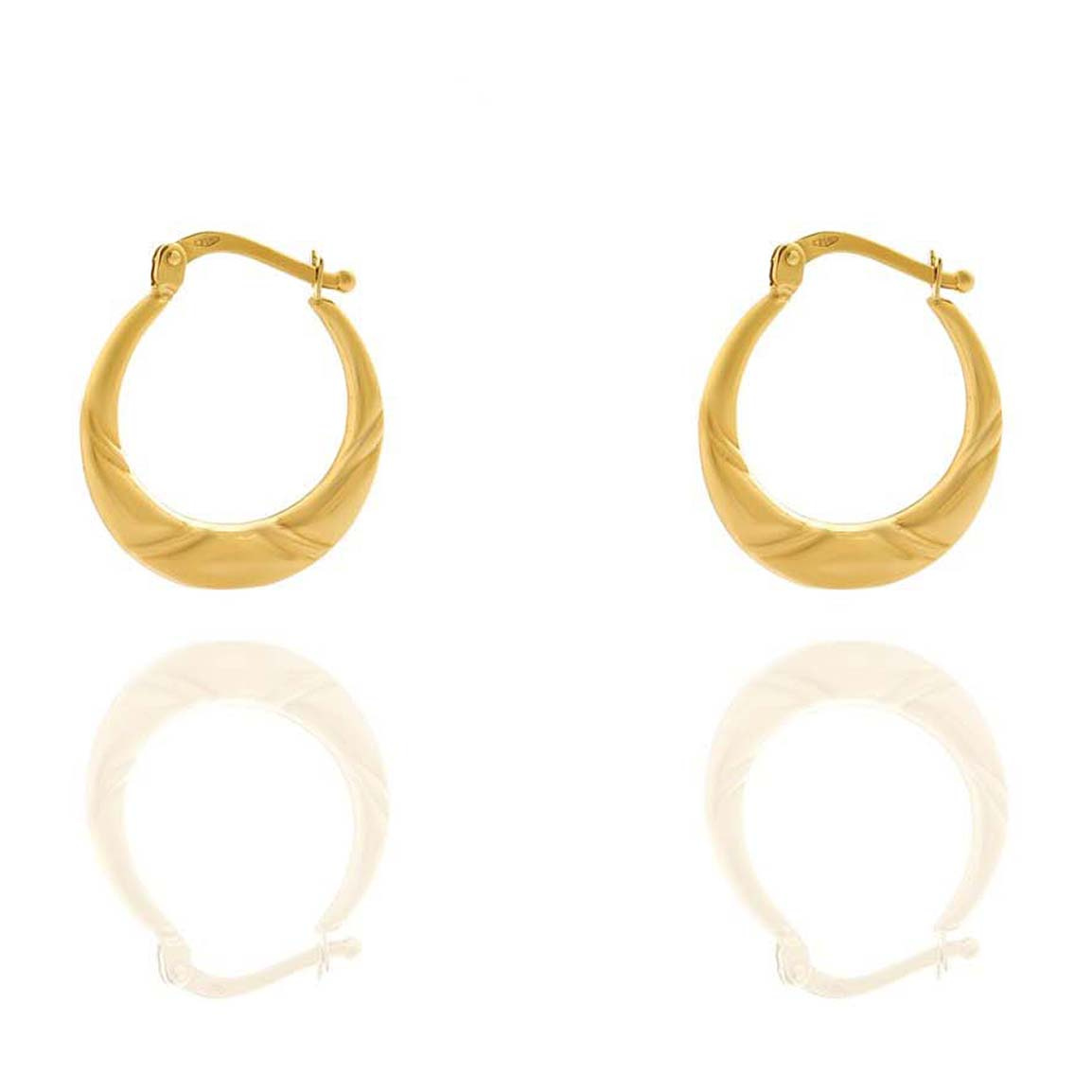 گوشواره طلا 18عیار مدل حلقه ای 2