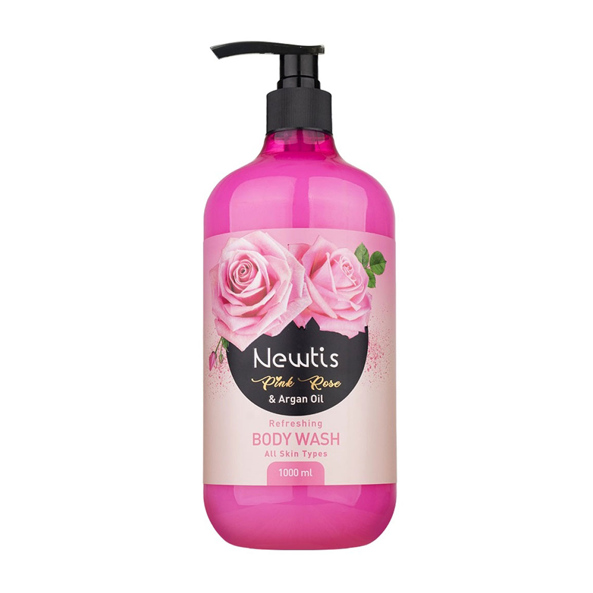 شامپو بدن مدل Pink Rose مناسب انواع پوست حجم 1000 میلی لیتر