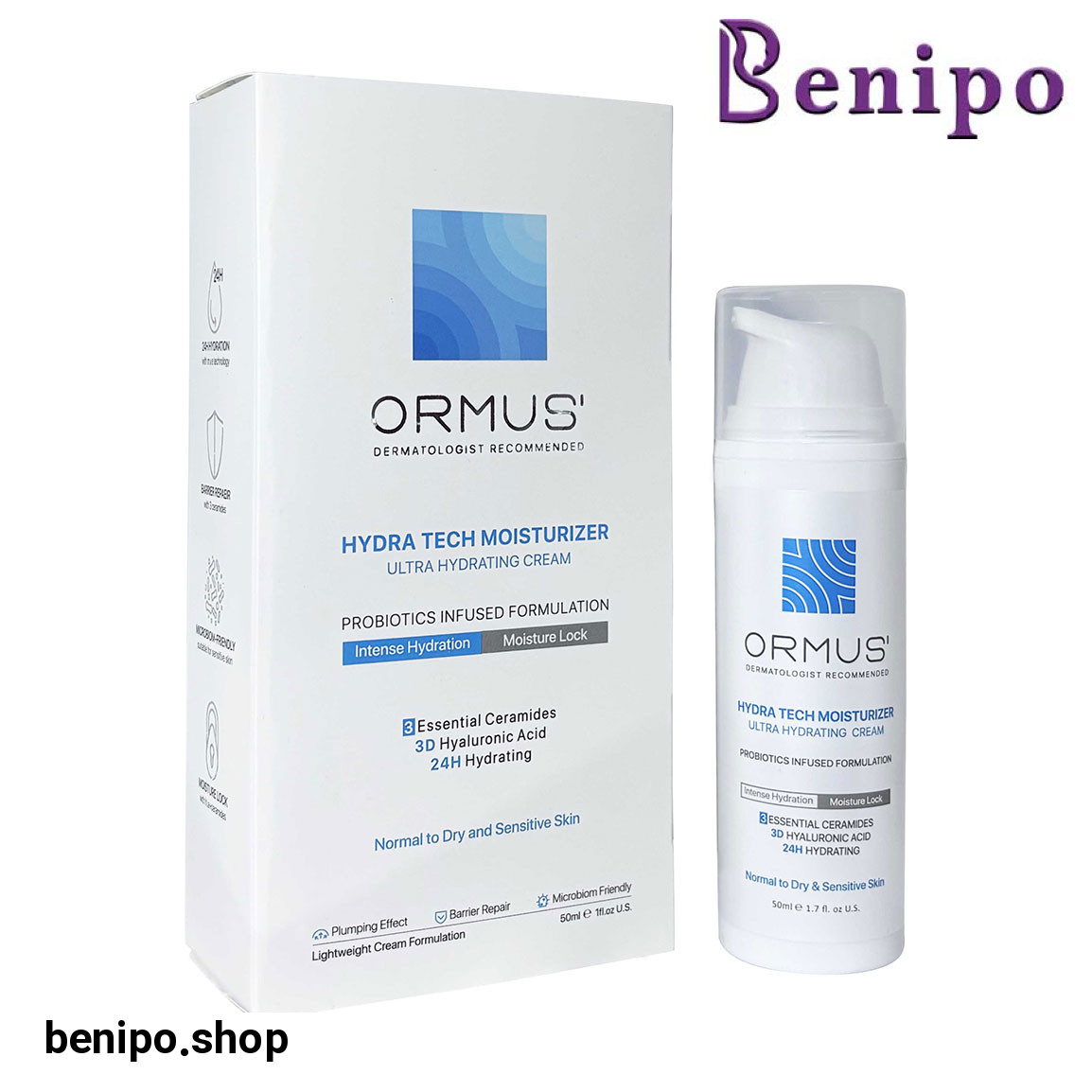 کرم مرطوب کننده فوق العاده قوی مدل Hydra Tech Moisturizer مناسب پوست نرمال تا خشک و حساس حجم 50 میلی لیتر