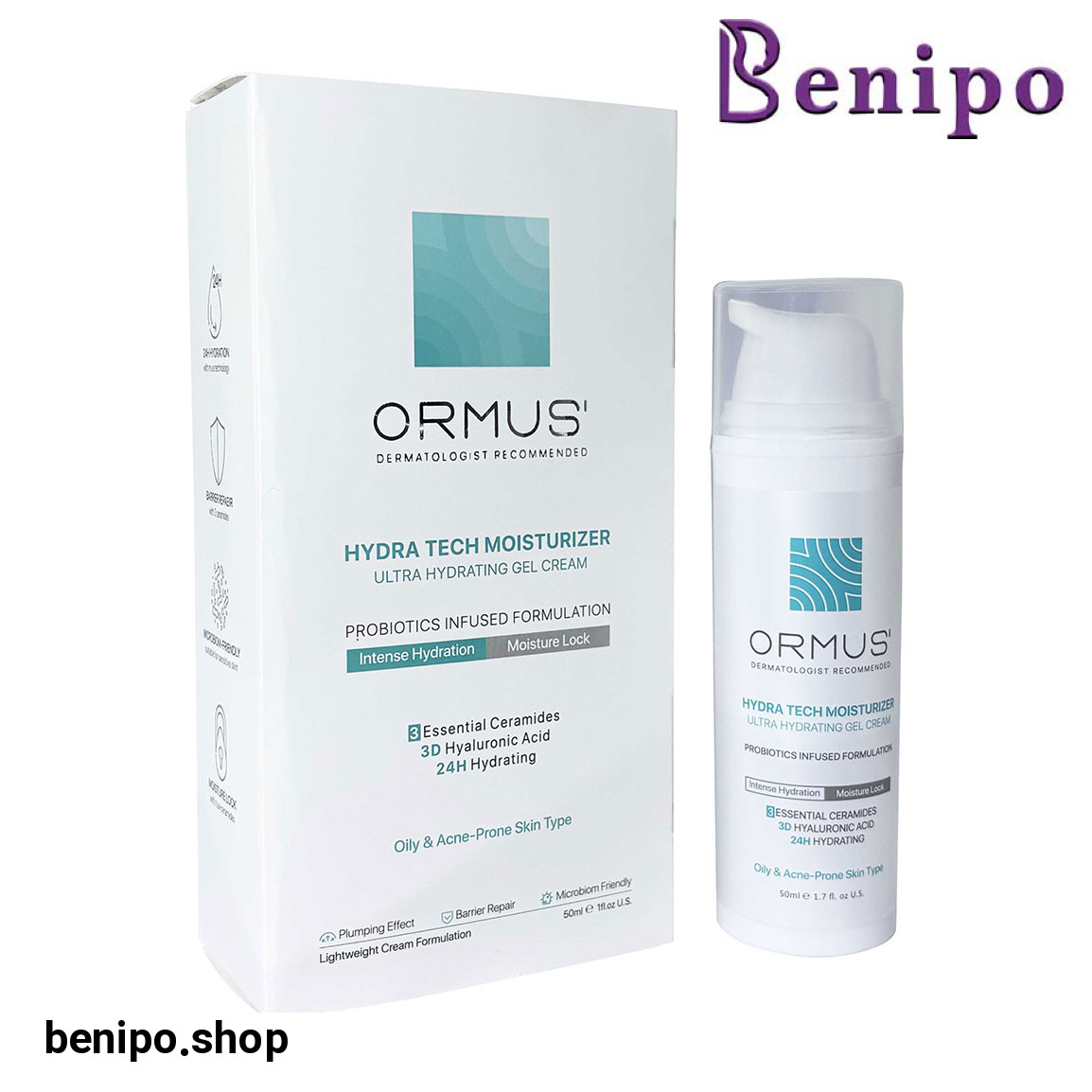 ژل کرم مرطوب کننده فوق العاده قوی مدل Hydra Tech Moisturizer مناسب پوست چرب و مستعد آکنه حجم 50 میلی لیتر