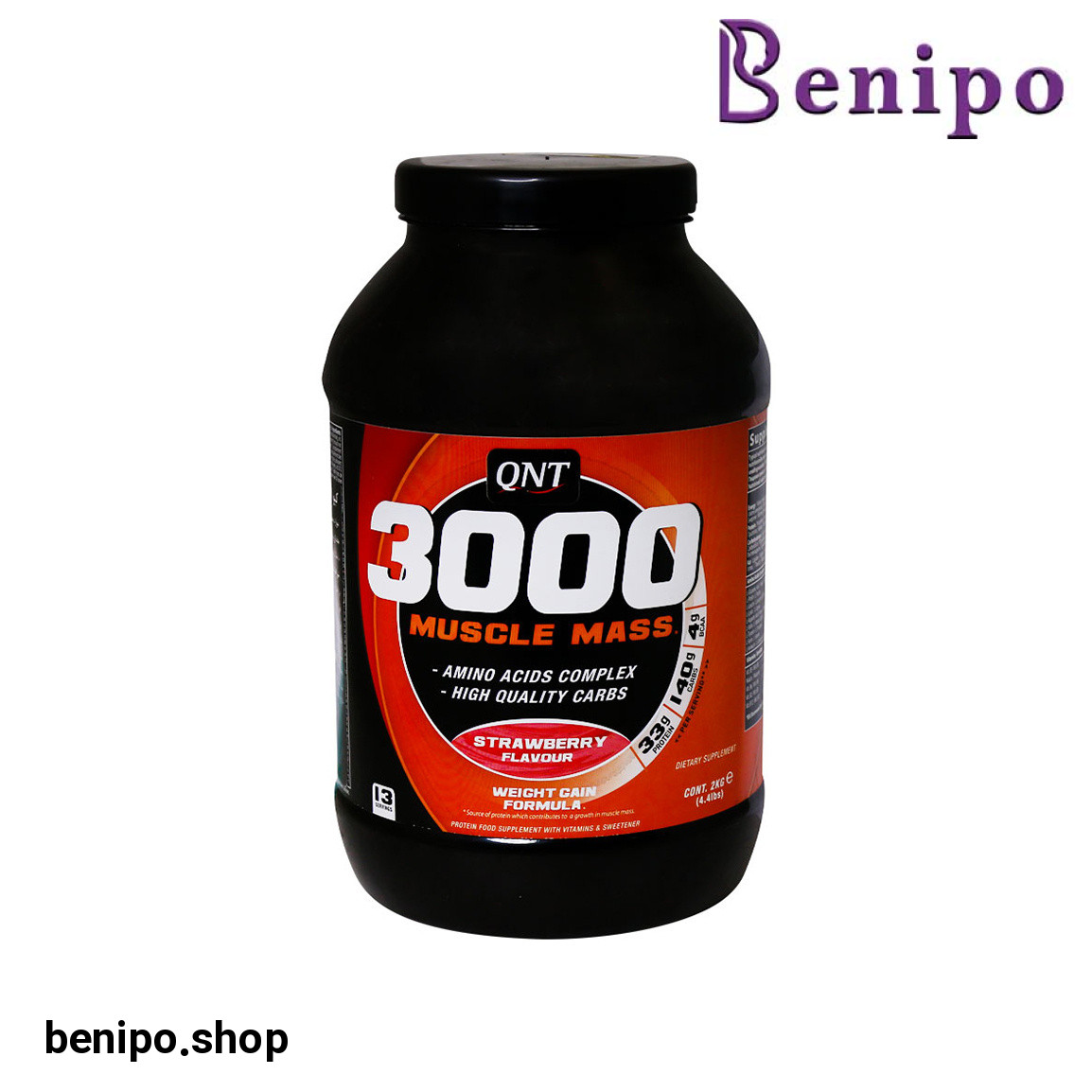 پودر Muscle Mass با طعم توت فرنگی وزن 2000 گرم
