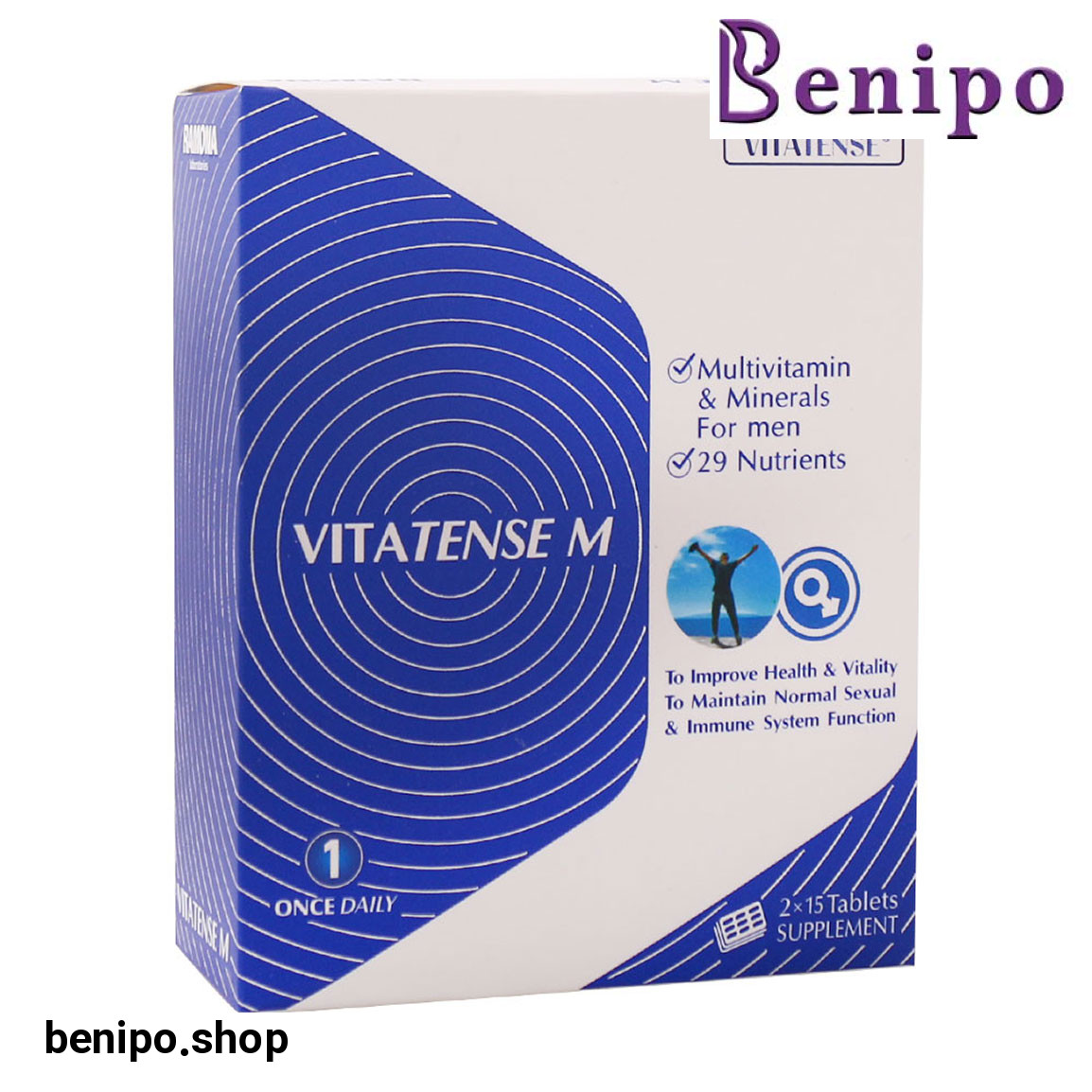 قرص مولتی ویتامین و مینرال مدل Vitatense M مخصوص آقایان بسته 30 عددی