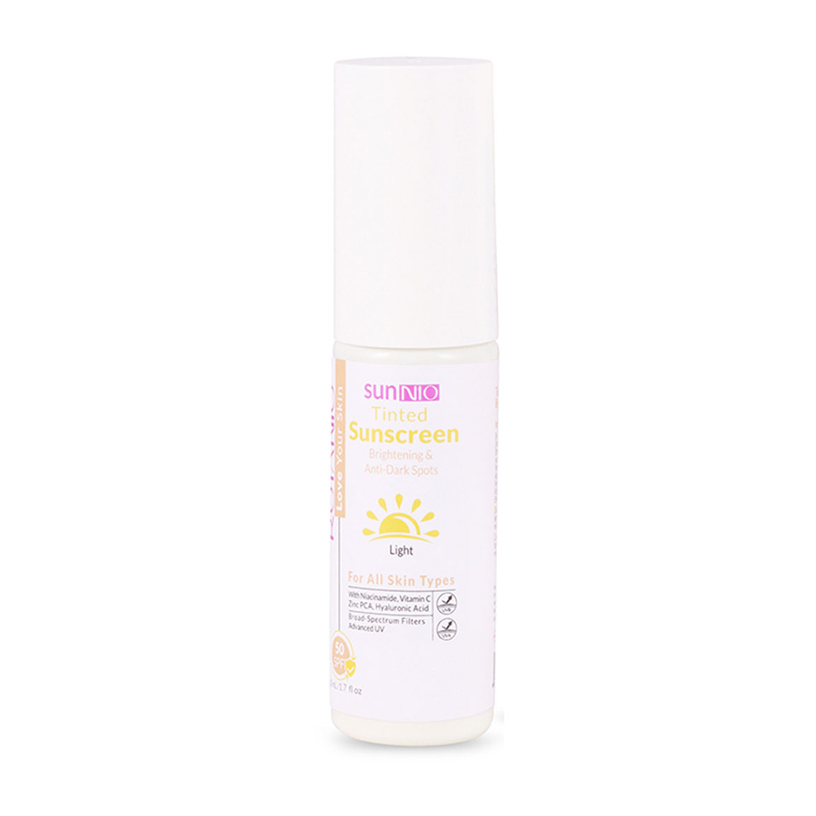 ضد آفتاب رنگی با SPF 50 مناسب انواع پوست حجم 50 میلی لیتر