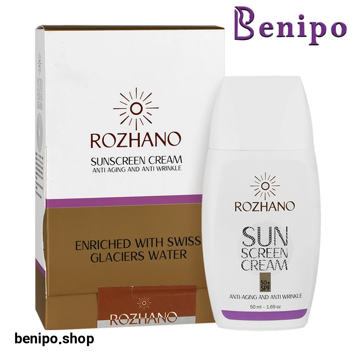 ضد آفتاب فلوئیدی ضد چروک با spf 50 حجم 50 میلی لیتر