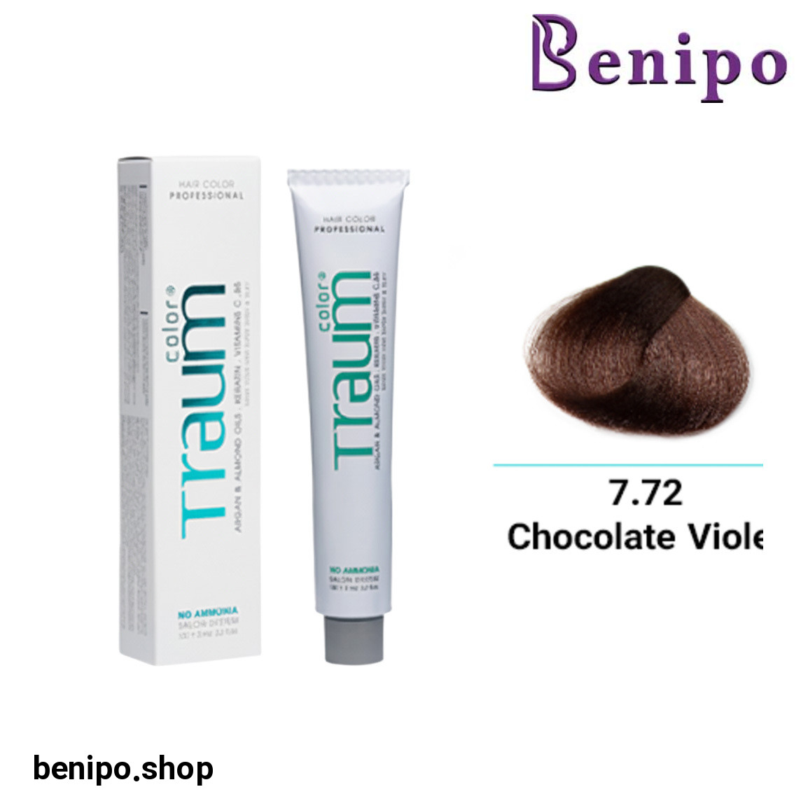 رنگ مو سری بدون آمونیاک شکلاتی بنفش Violet Chocolate حجم 100 میلی لیتر