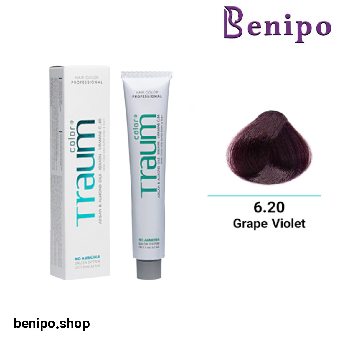 رنگ مو سری بدون آمونیاک بنفش قرمز Violet red حجم 100 میلی لیتر